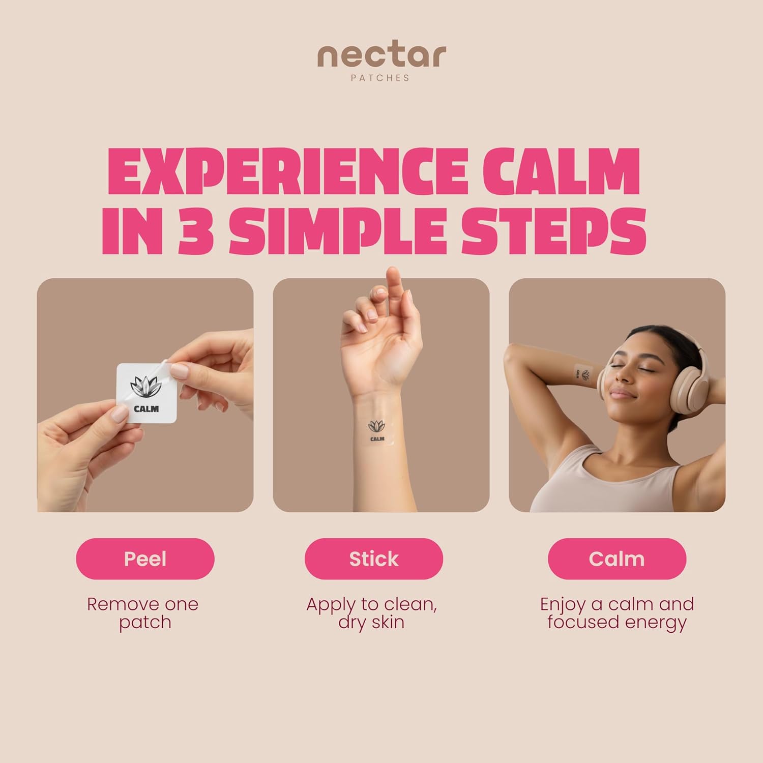 Continuous Serenity: Nectar Calming Patches.