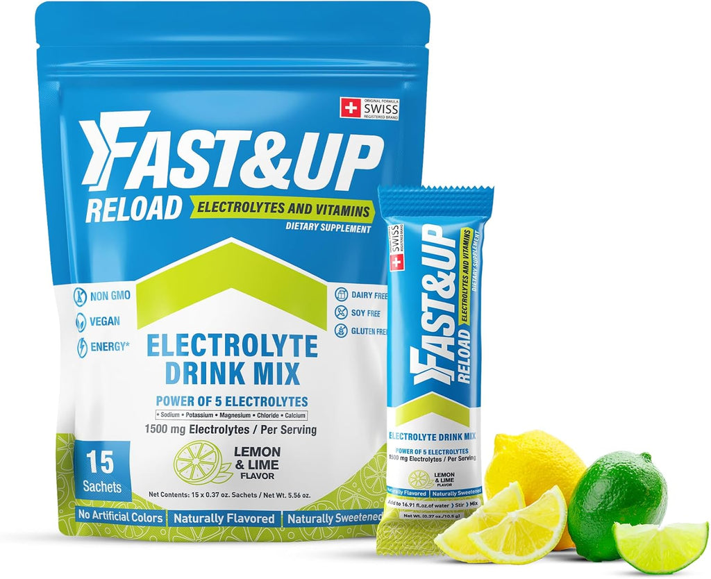 Hydration Recharged: Fast&Up Reload Electrolyte Drink Mix (Lemon & Lime).