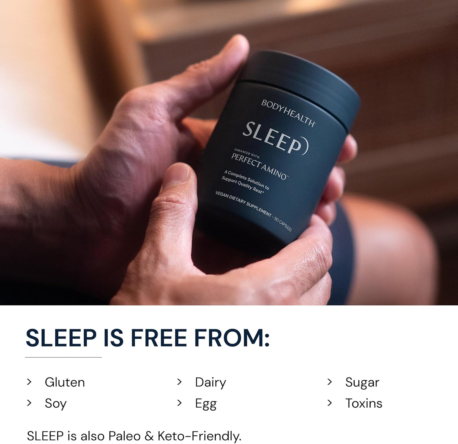 Precision Rest: BodyHealth Sleep Enhanced with PerfectAmino.
