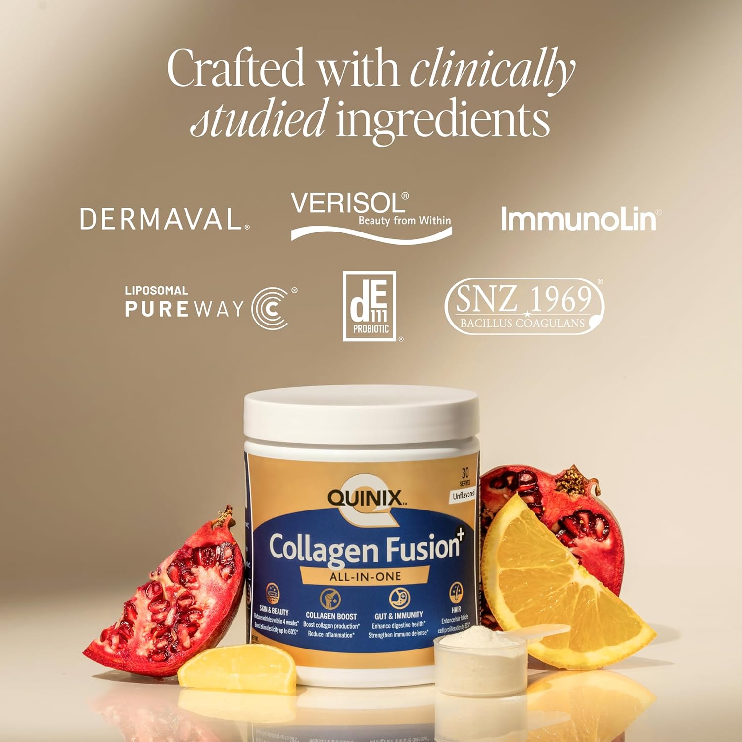 The 7-in-1 Radiance Matrix: Advanced Beauty Collagen Fusion.
