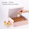 Liquid Radiance: Primabiotic Hyaluronic Acid 250mg Shots (Mango Flavor).