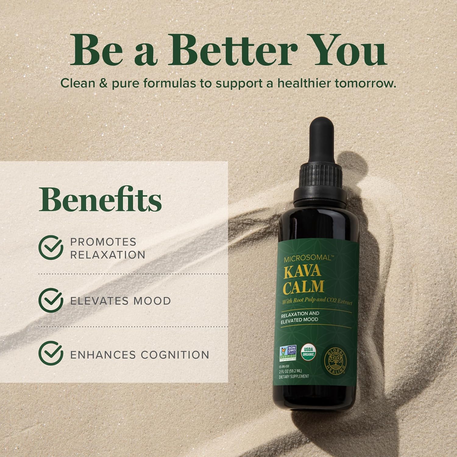 Deep Tranquility Unleashed: Organic Kava Calm with MicroSomal™ Technology.